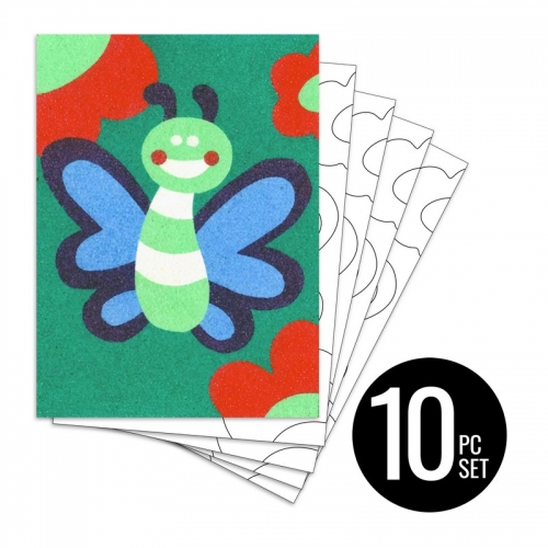 Peel 'N Stick Sand Art Board #2 - Fluttering Butterfly Multi Set *SHIPPING INCLUDED via USPS within USA*